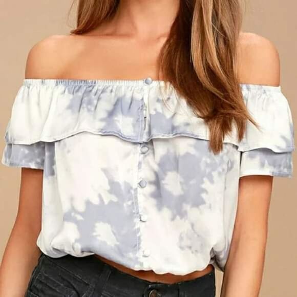 LULUS | Off the shoulder cropped top - Picture 1 of 2